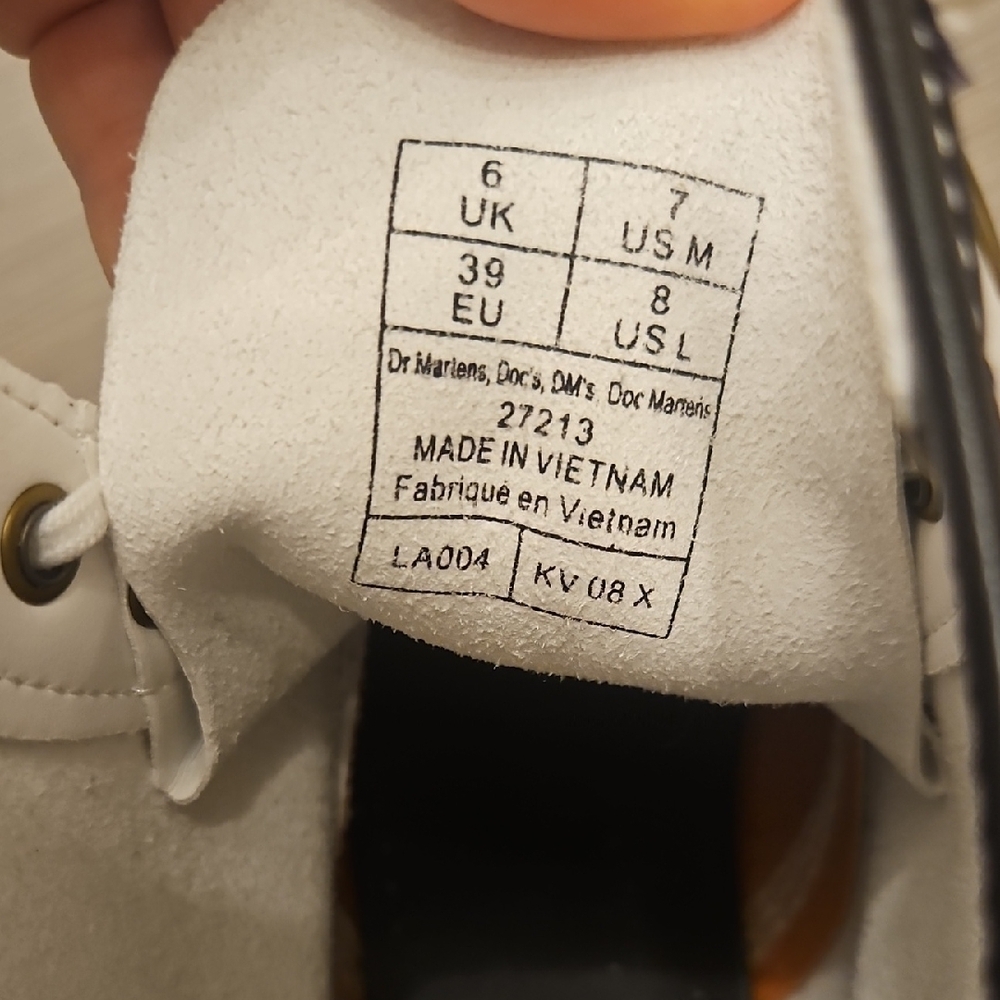 Dr. Martens White Vegan Leather Boots - Picture 2 of 4
